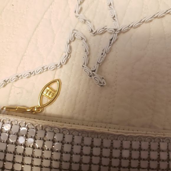 REDUCED White Y&S Metal Mesh purse - Picture 2 of 5